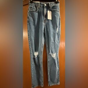 Forever 21 Blue Distressed Boyfriend Jeans